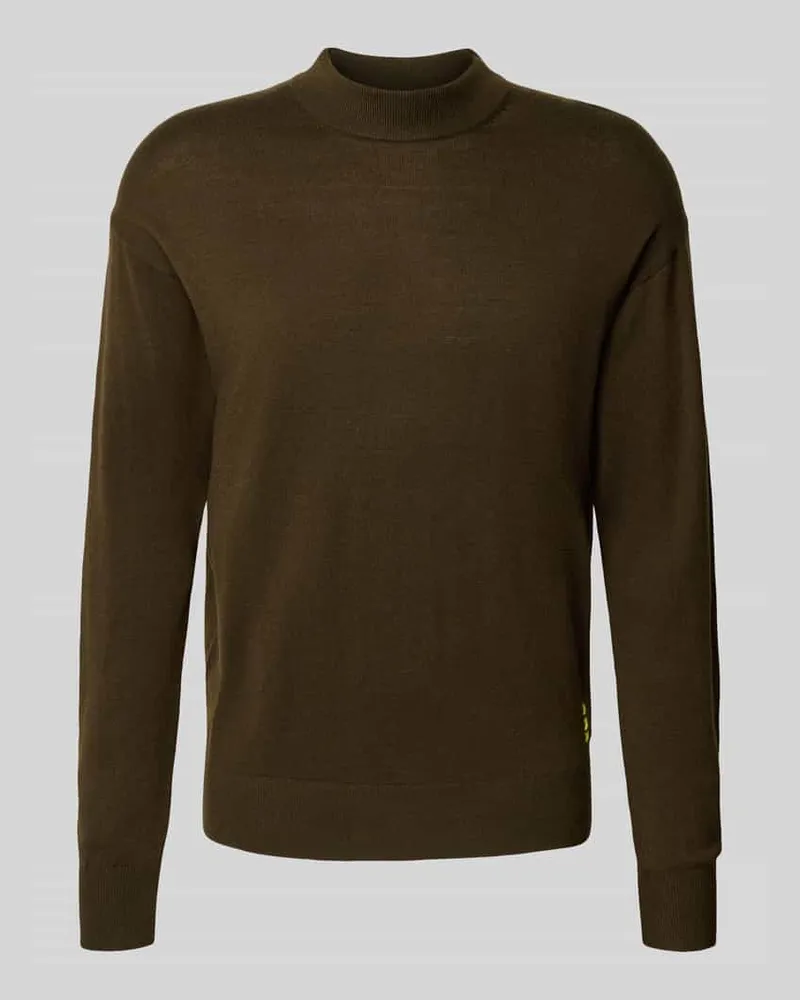 Scotch&Soda Strickpullover mit gerippten Abschlüssen Dunkelbraun