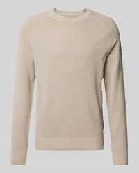 Marc O'Polo Strickpullover mit gerippten Abschlüssen Offwhite