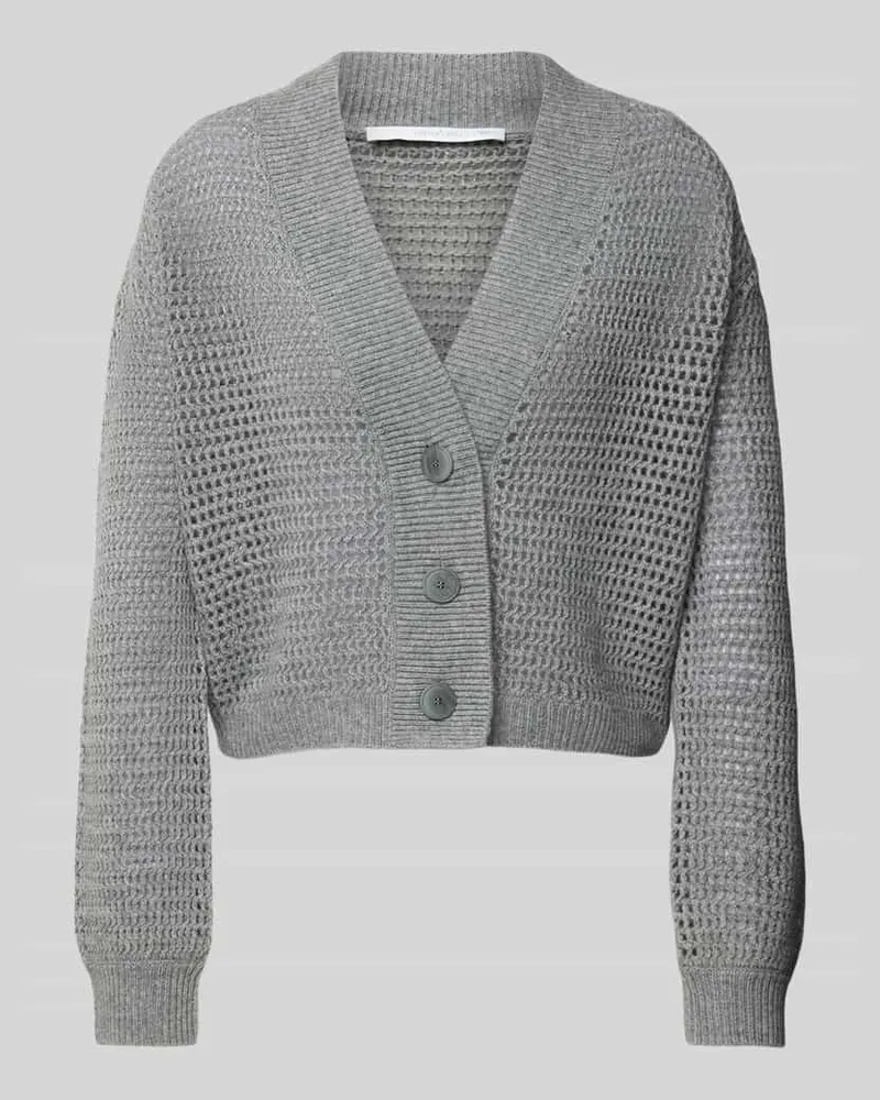Herzen's Angelegenheit Strickjacke aus Woll-Kaschmir-Mix Mittelgrau