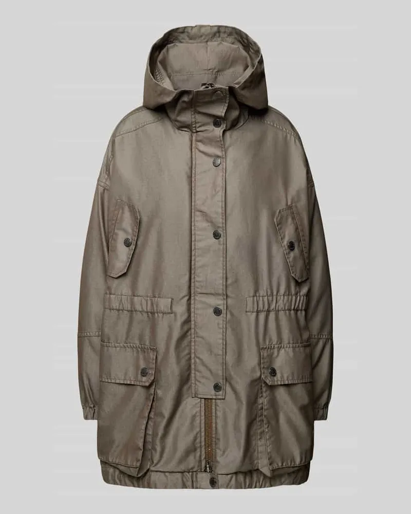 Max Mara Wendejacke in unifarbenem Design Khaki