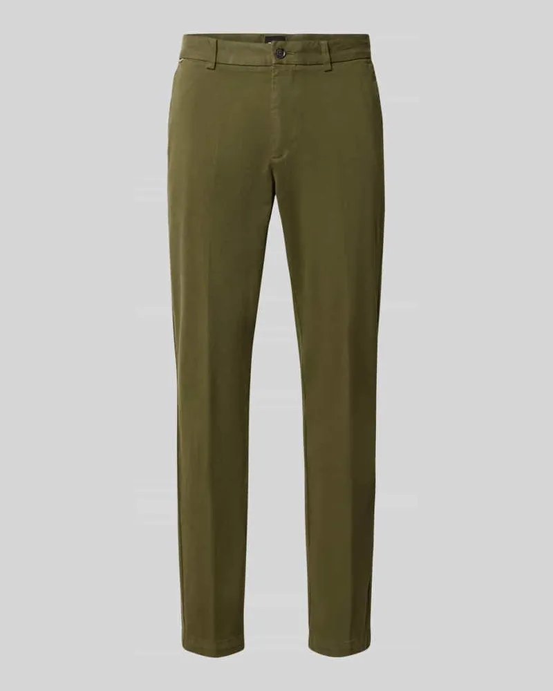 HUGO BOSS Slim Fit Chino aus Baumwoll-Mix Modell 'Kaiton1 Oliv