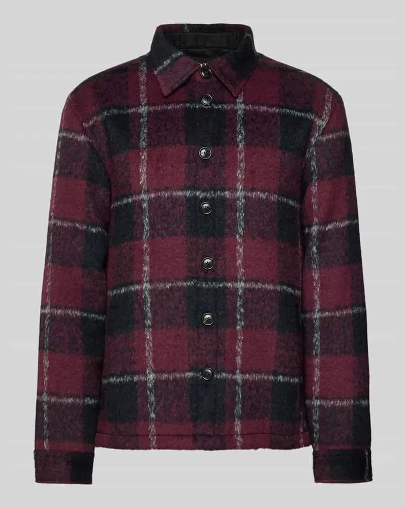 Scotch&Soda Regular Fit Hemdjacke mit Woll-Anteil Rot