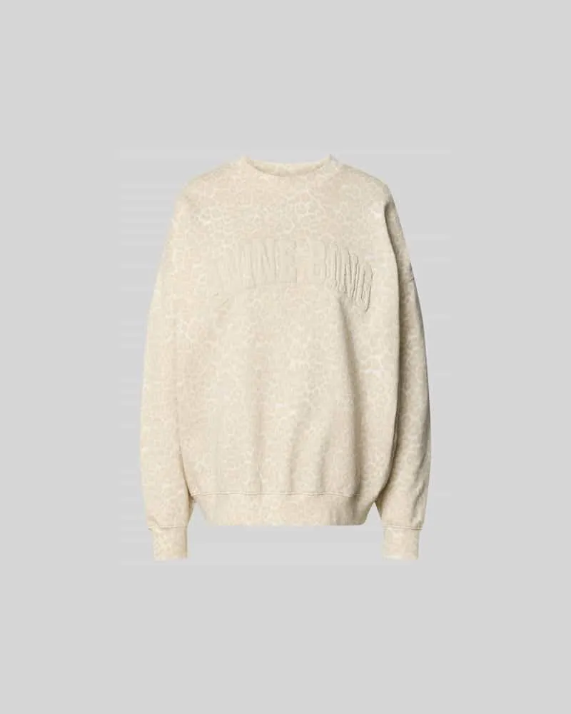 Anine Bing Oversized Sweatshirt mit Logo-Detail Offwhite