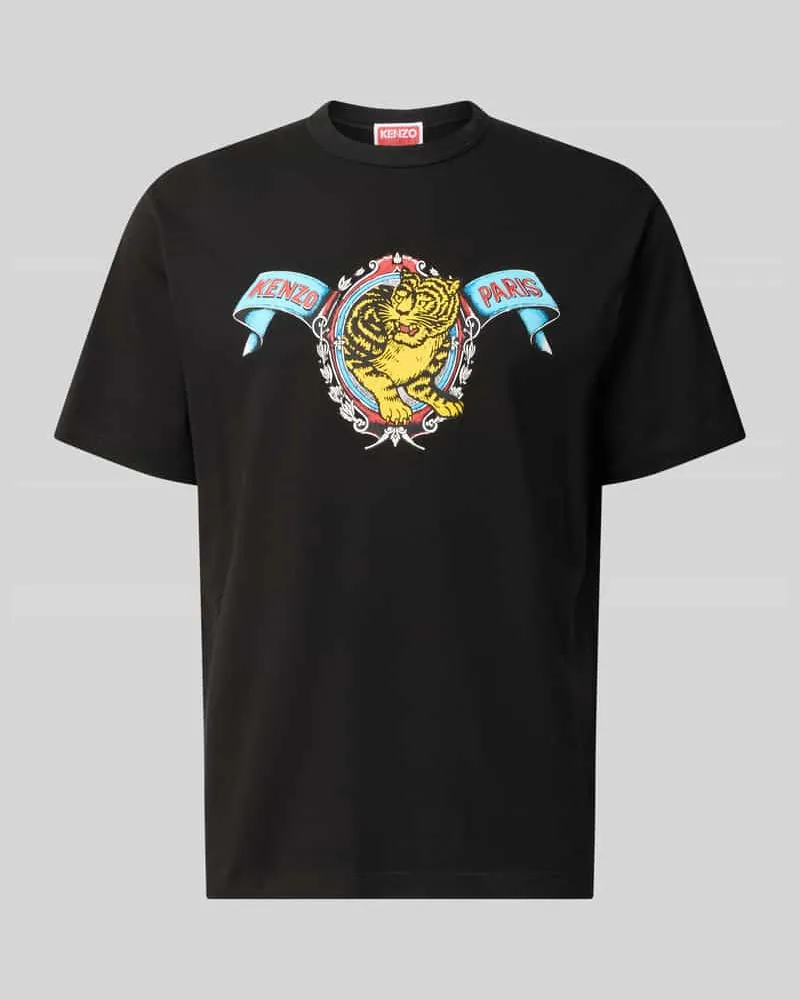 Kenzo Regular Fit T-Shirt aus reiner Baumwolle Black
