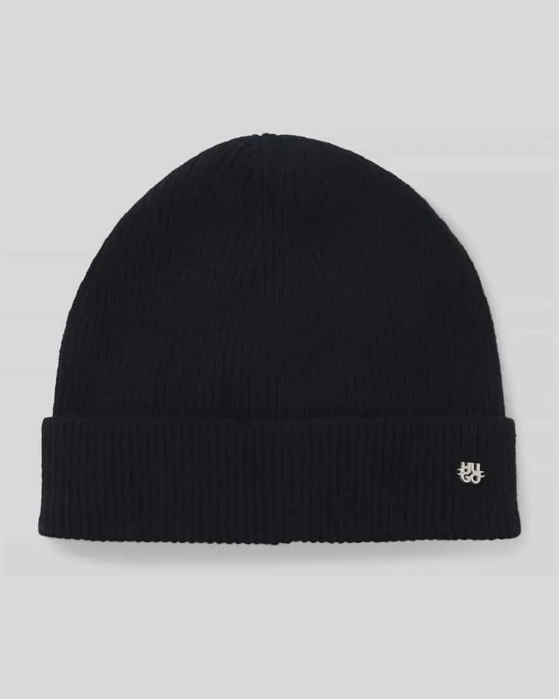 HUGO BOSS Beanie aus reinem Kaschmir Modell 'XAMIROH Black