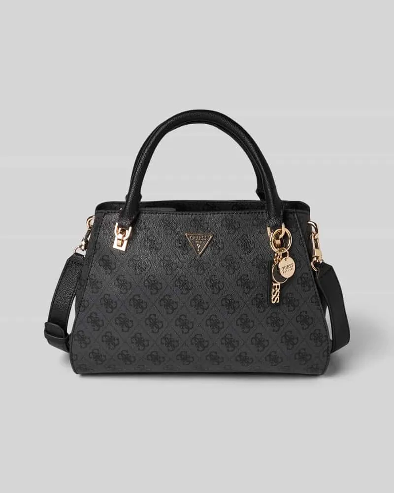 Guess Handtasche mit Label-Applikation Modell 'NOELLE II Anthrazit