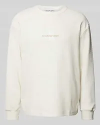 Calvin Klein Longsleeve mit Label-Stitching Offwhite