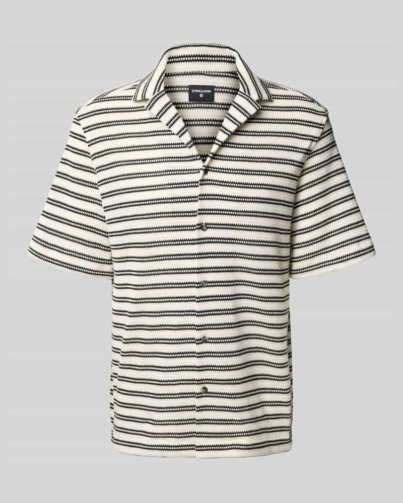 Strellson Regular Fit Freizeithemd mit Allover-Muster Modell 'CLIRO Black