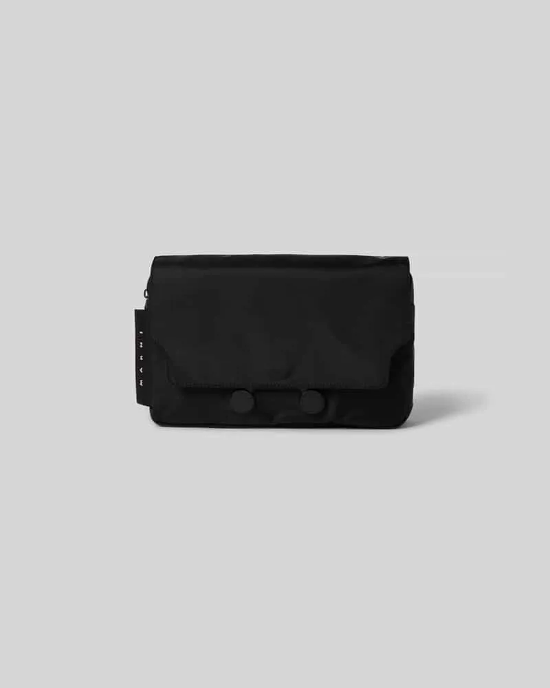 Marni Cross Body Bag mit Logo-Stitching Black