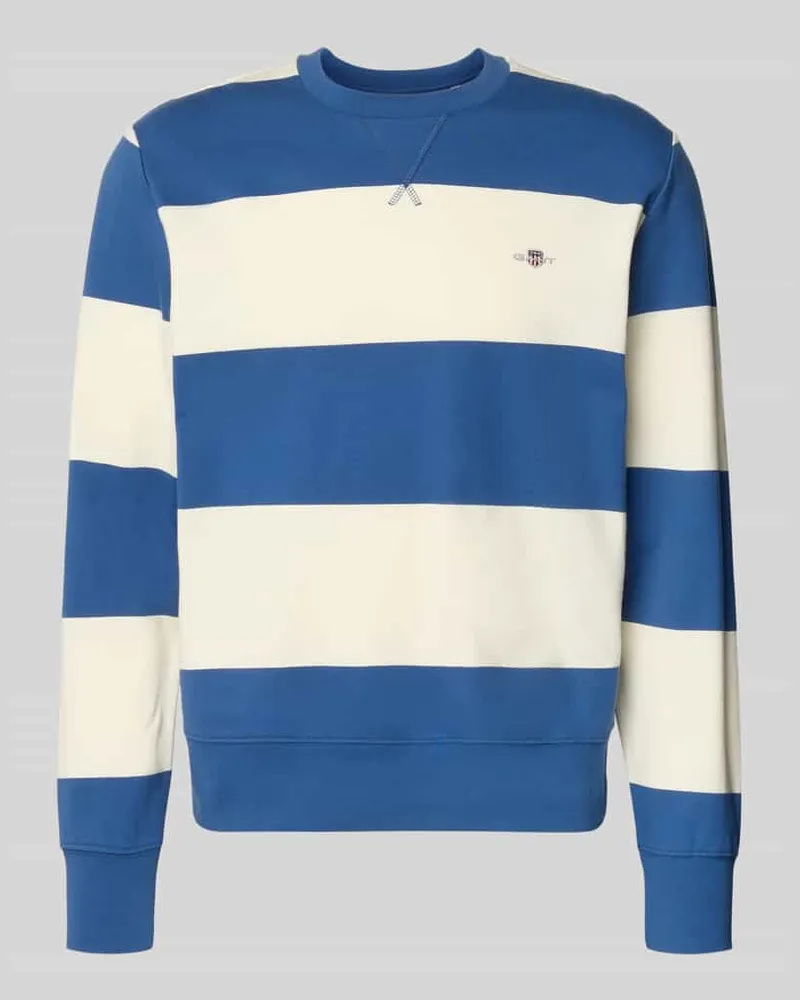 Gant Regular Fit Sweatshirt in Strick-Optik Royal