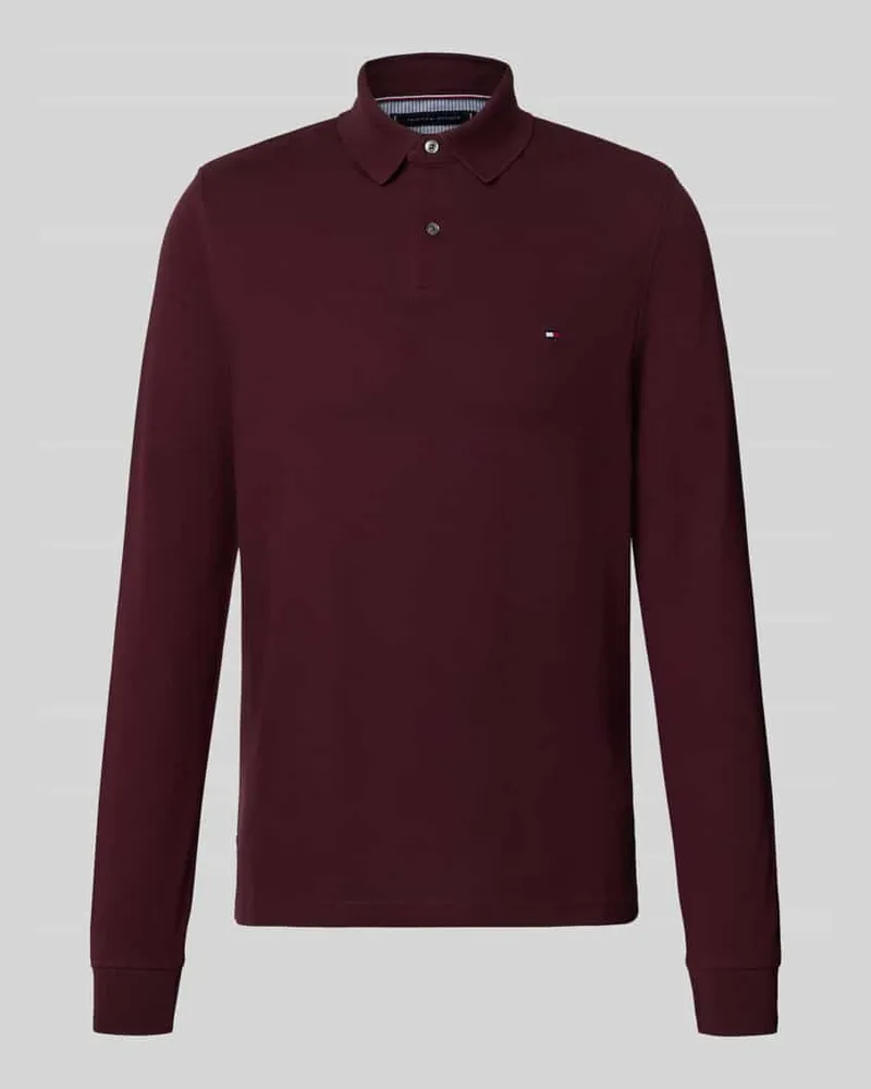 Tommy Hilfiger Regular Fit Poloshirt aus Baumwoll-Mix Bordeaux