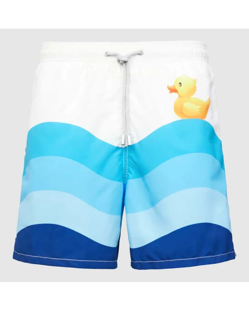 MC2 Saint Barth Badehose mit Allover-Muster Modell 'GUSTAVIA Blau