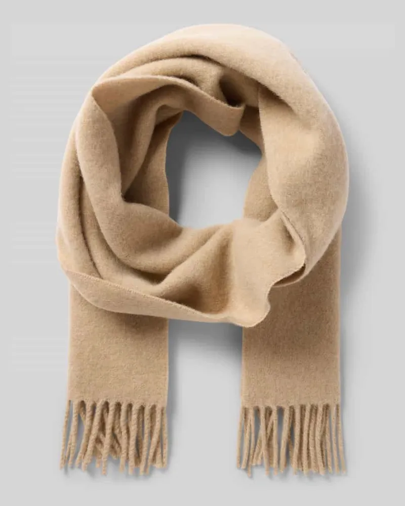 Ralph Lauren Schal mit Ausfransungen Beige