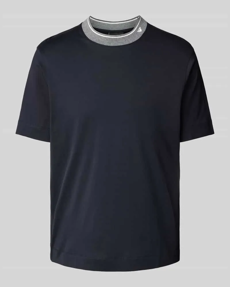 Emporio Armani T-Shirt mit Label-Stitching Marine