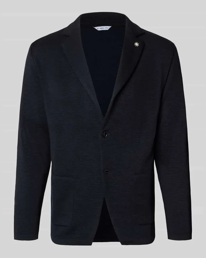 Manuel Ritz Regular Fit Cardigan mit Woll-Anteil Marine