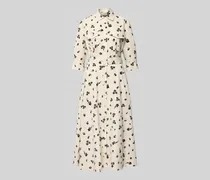 Tailliertes Blusenkleid mit strukturierter Oberfläche Modell 'JIZO