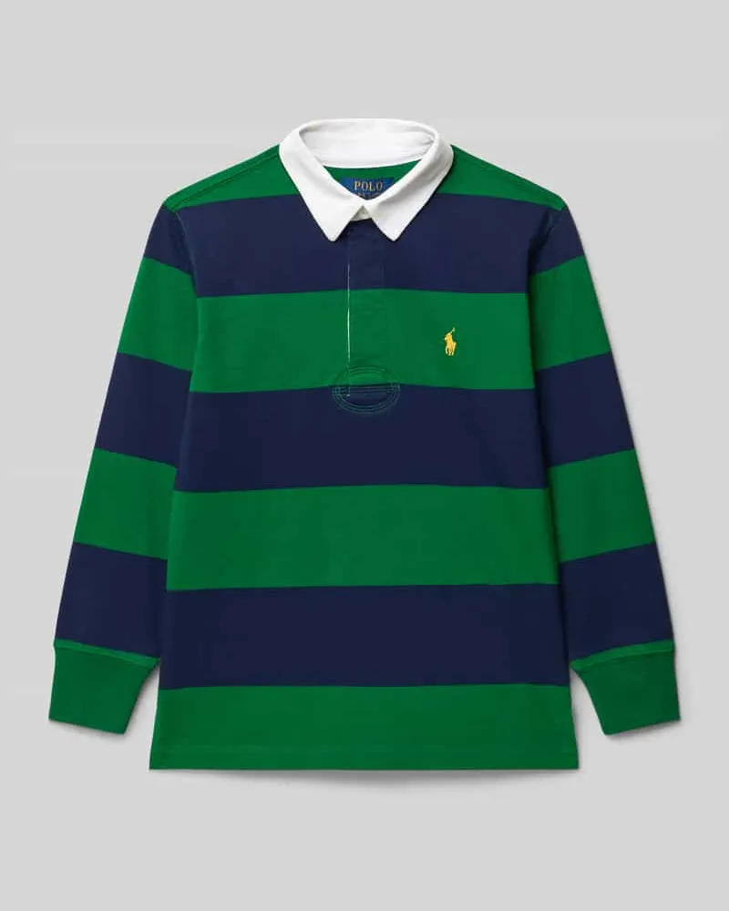 Ralph Lauren Longsleeve mit Polokragen Gruen