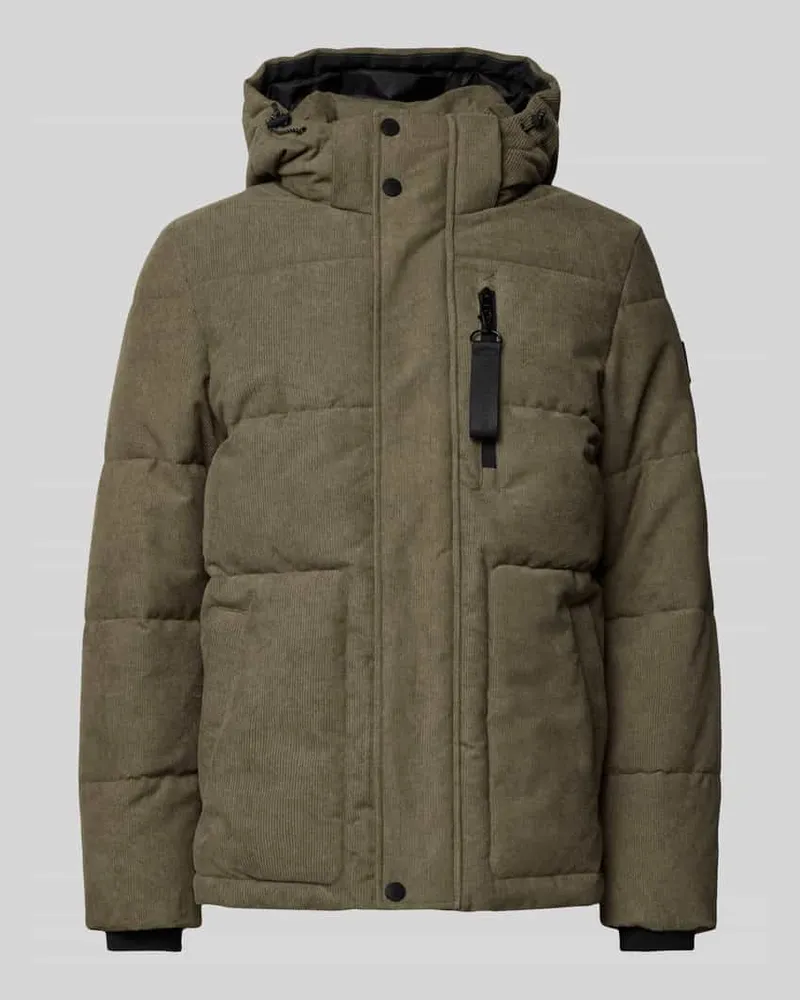 Tom Tailor Regular Fit Jacke mit abnehmbarer Kapuze Oliv
