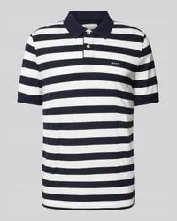 Gant Poloshirt mit Label-Stitching Modell 'STRIPE Marine