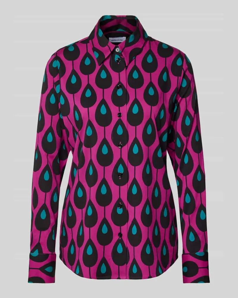 Seidensticker Hemdbluse mit Knopfleiste Fuchsia