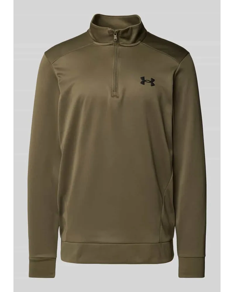 Under Armour Troyer mit Label-Print Oliv