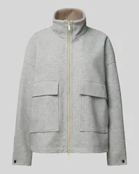 White Label Jacke mit Stehkragen Hellgrau