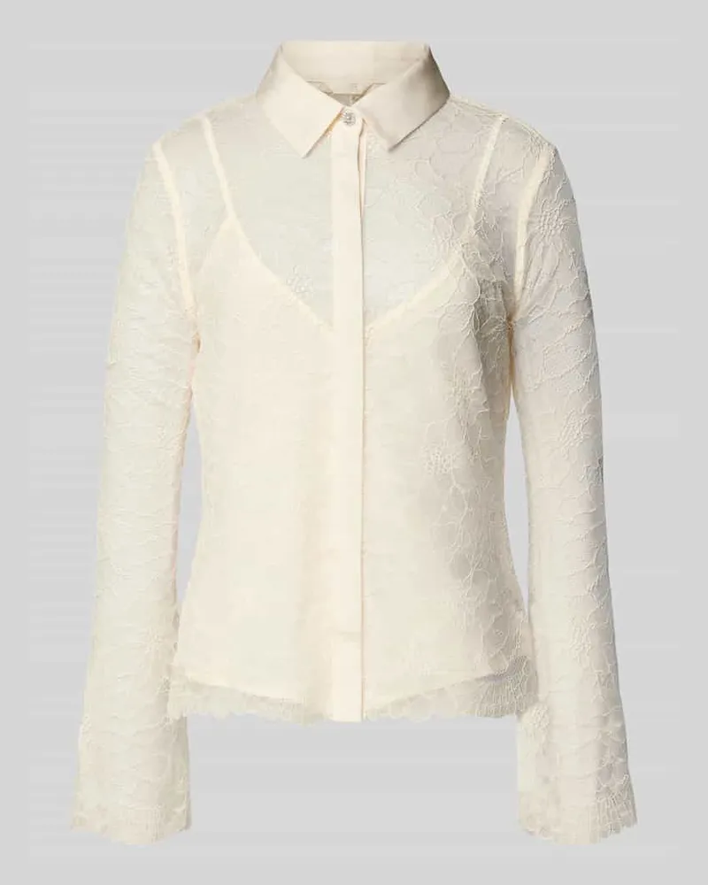 Guess Regular Fit Bluse im 2-in-1-Look Weiss