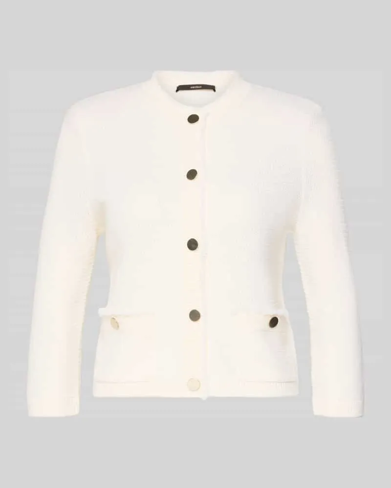 windsor. Strickjacke mit Knopfleiste Offwhite