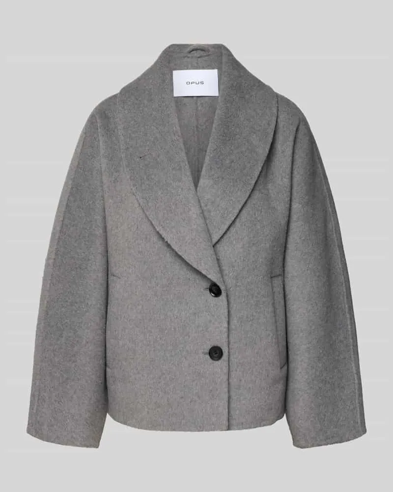 OPUS Jacke aus Woll-Mix Modell 'Hillwa Hellgrau