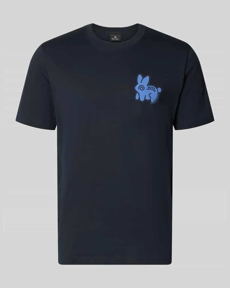 Paul Smith Regular Fit T-Shirt aus reiner Baumwolle Marine