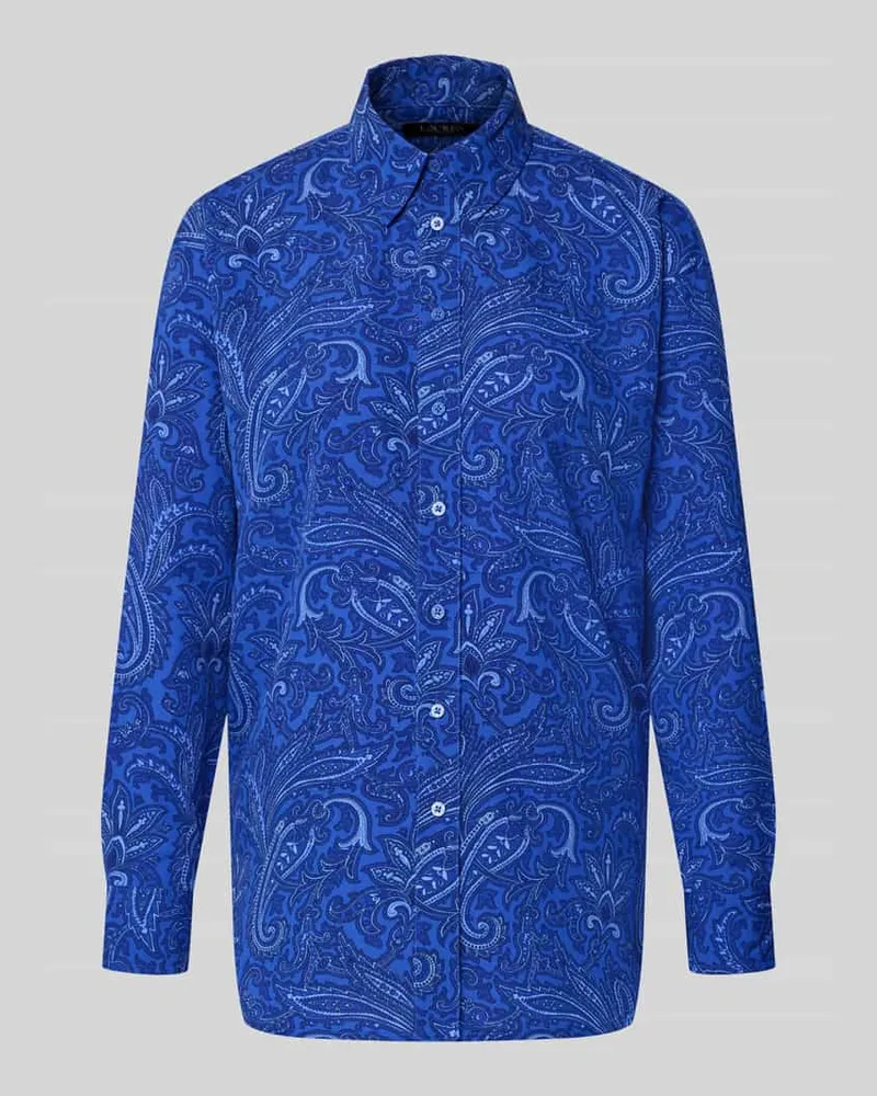 Ralph Lauren Hemdbluse mit Knopfleiste Modell 'KOTTA Blau
