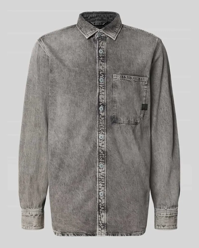 G-STAR RAW Freizeithemd in Denim-Optik Anthrazit