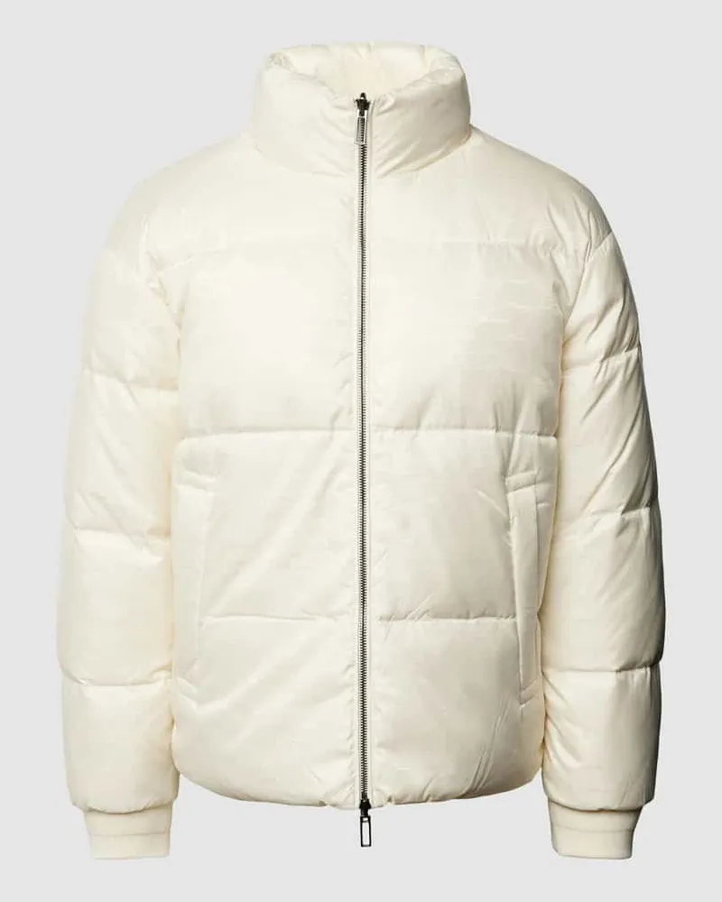 Emporio Armani Daunenjacke mit Stehkragen Offwhite
