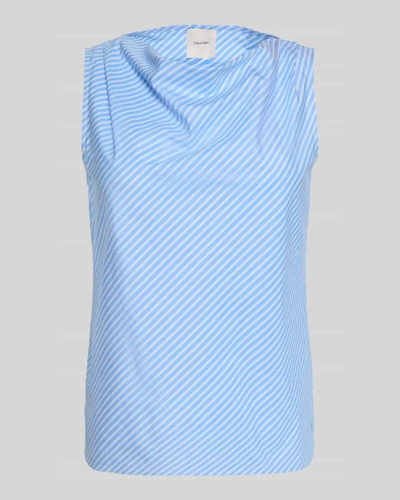 Calvin Klein Relaxed Fit Blusentop aus reiner Baumwolle Hellblau