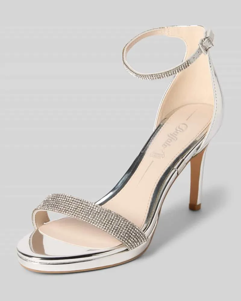 Buffalo Sandalette mit Ziersteinen Modell 'MONROE 2 Silber