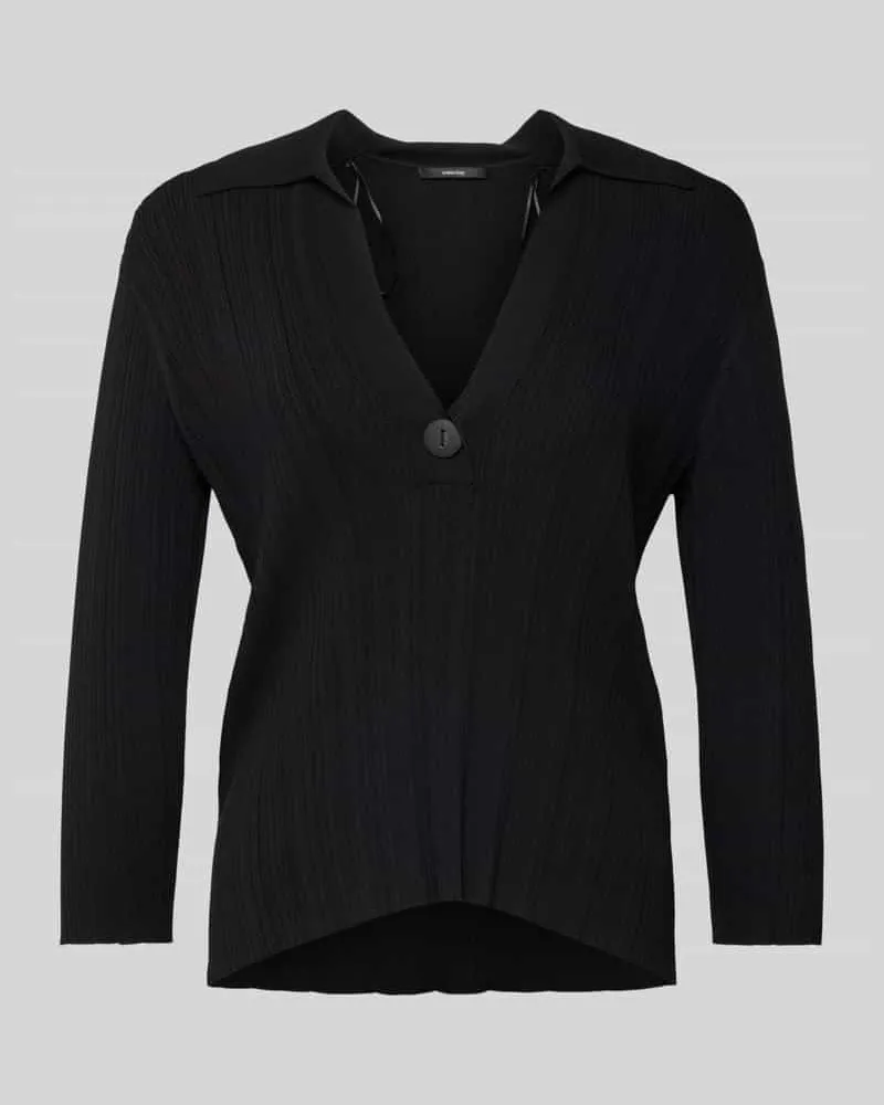 someday. Strickpullover mit V-Ausschnitt Modell 'Tomoya Black