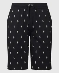 Ralph Lauren Slim Fit Sweatshorts mit Label-Print Modell 'LIQUID Black