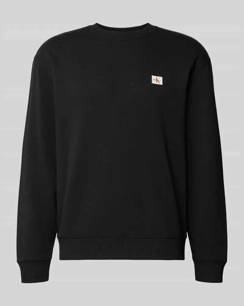 Calvin Klein Sweatshirt mit Label-Detail und Rundhalsausschnitt Black
