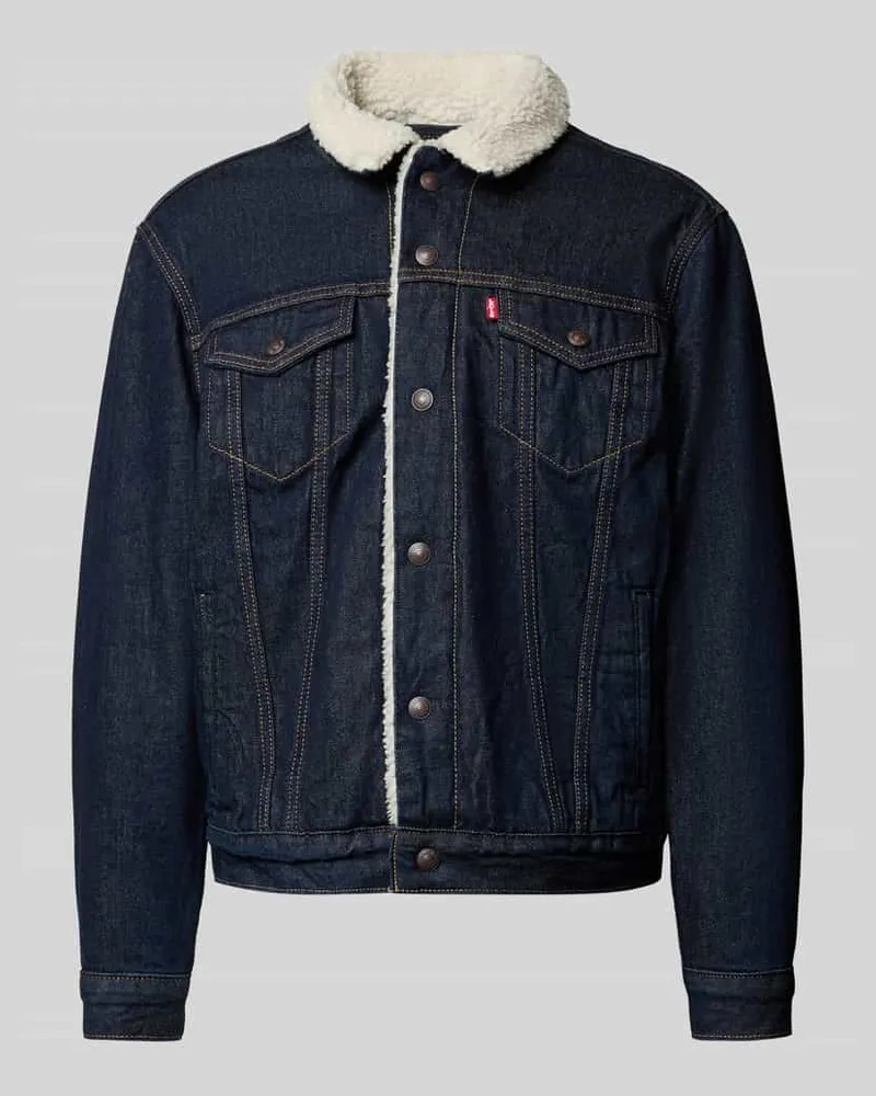 Levi's Jeansjacke mit Teddyfutter Modell 'GIVE IT A RINSE Dunkelblau