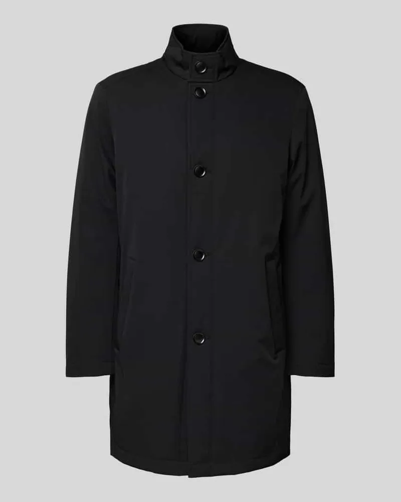 McNeal Kurzmantel mit Stehkragen und Eingrifftaschen Black