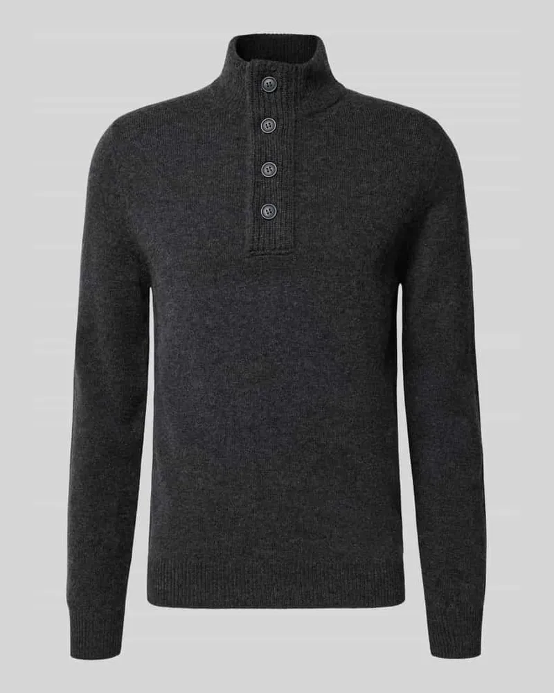 Barbour Regular Fit Troyer aus reiner Wolle Anthrazit