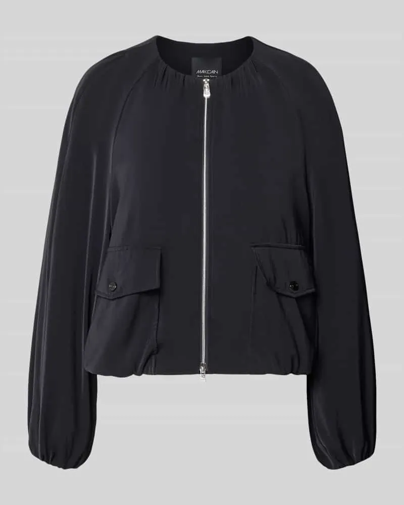 Marc Cain Blouson mit Zweiwege-Reißverschluss und Pattentaschen Black