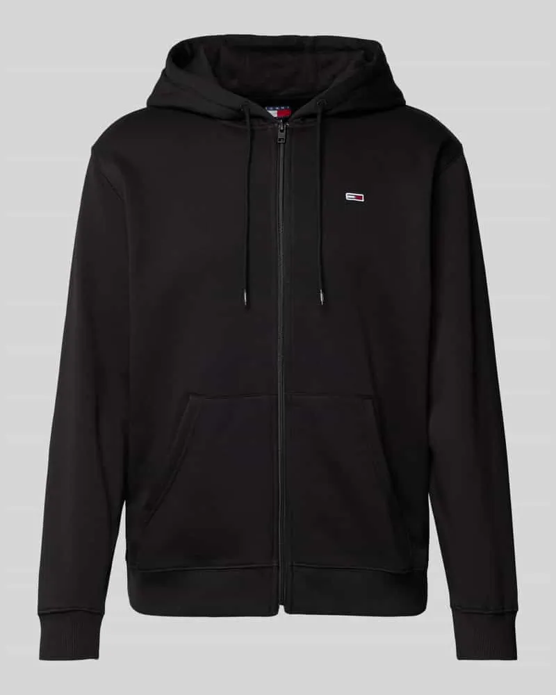 Tommy Hilfiger Regular Fit Sweatjacke mit Kapuze Black