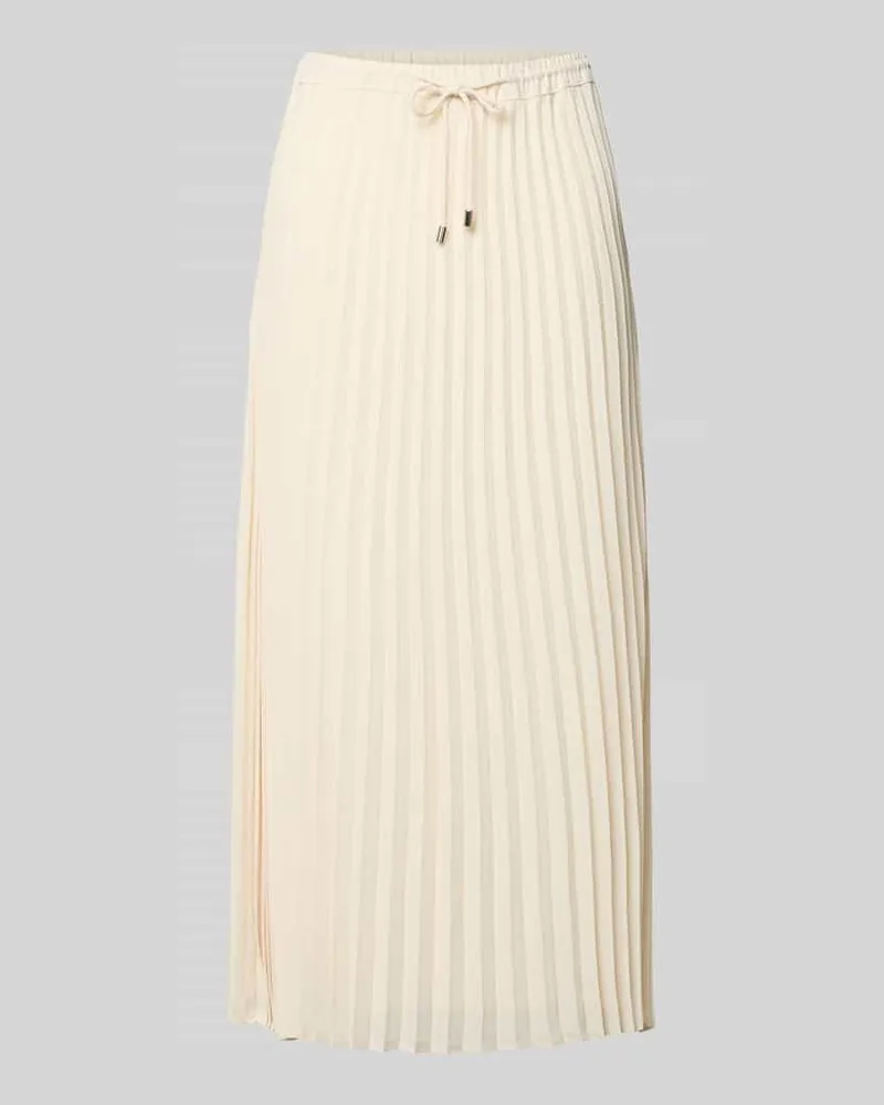 COMMA Midirock mit Plisseefalten Offwhite