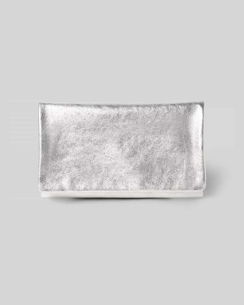 Abro Clutch aus echtem Leder Modell 'Mimosa Silber
