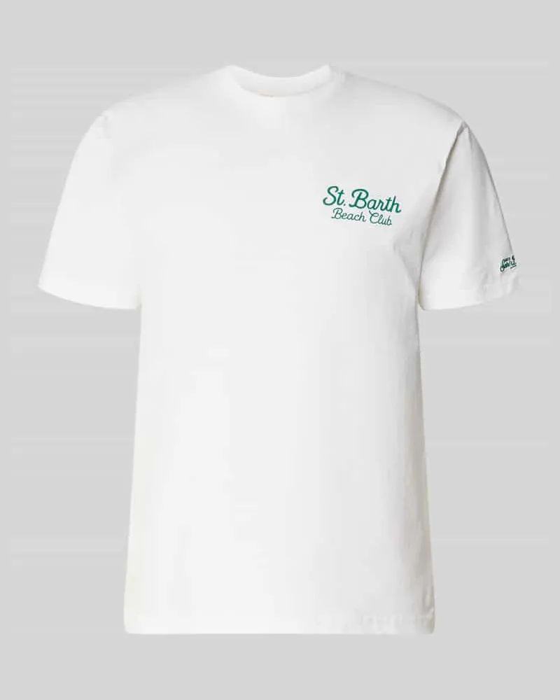 MC2 Saint Barth T-Shirt mit Label-Prints Modell 'PORTLAND Weiss