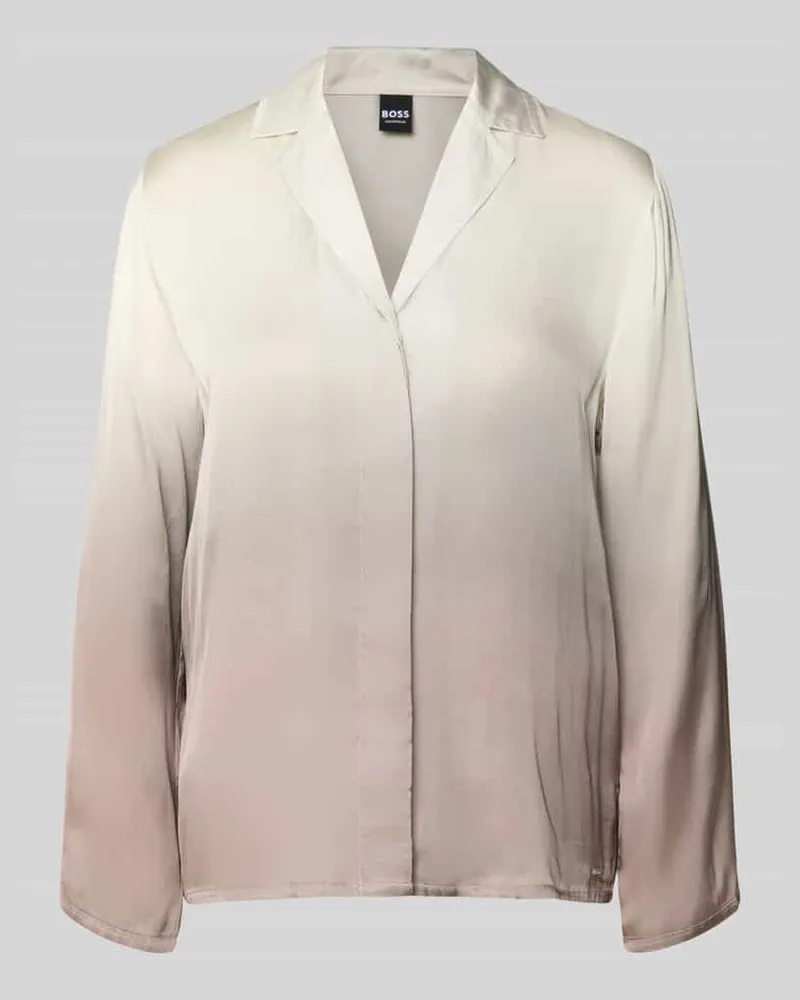 HUGO BOSS Regular Fit Pyjama-Oberteil aus reiner Viskose Modell 'OMBRE SHIRT Beige