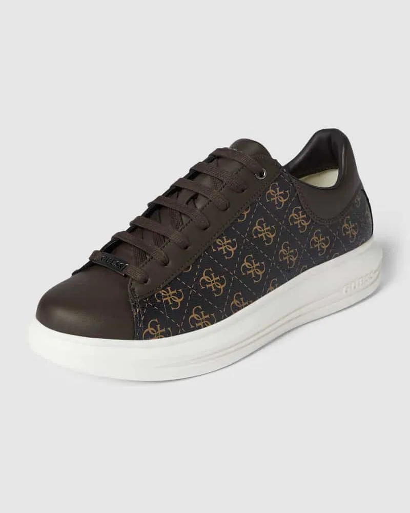 Guess Sneaker mit Label-Print Modell 'VIBO Mittelbraun