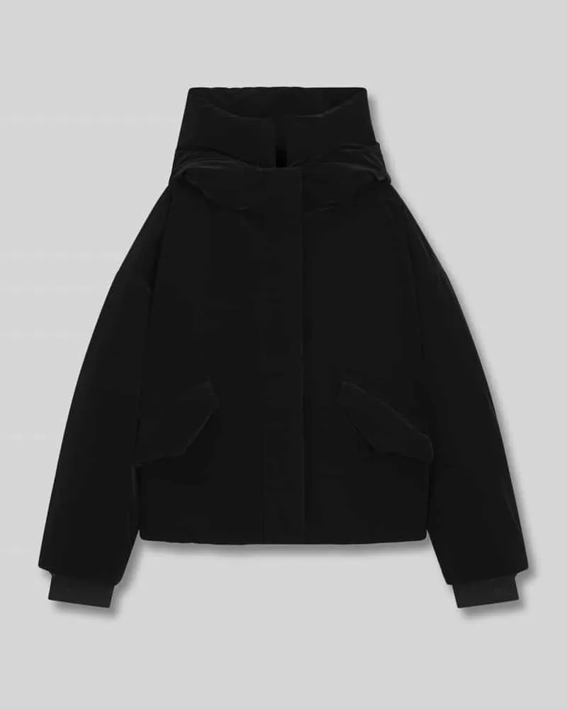 HUGO BOSS Regular Fit Steppjacke mit Kapuze Modell 'FLORITA Black