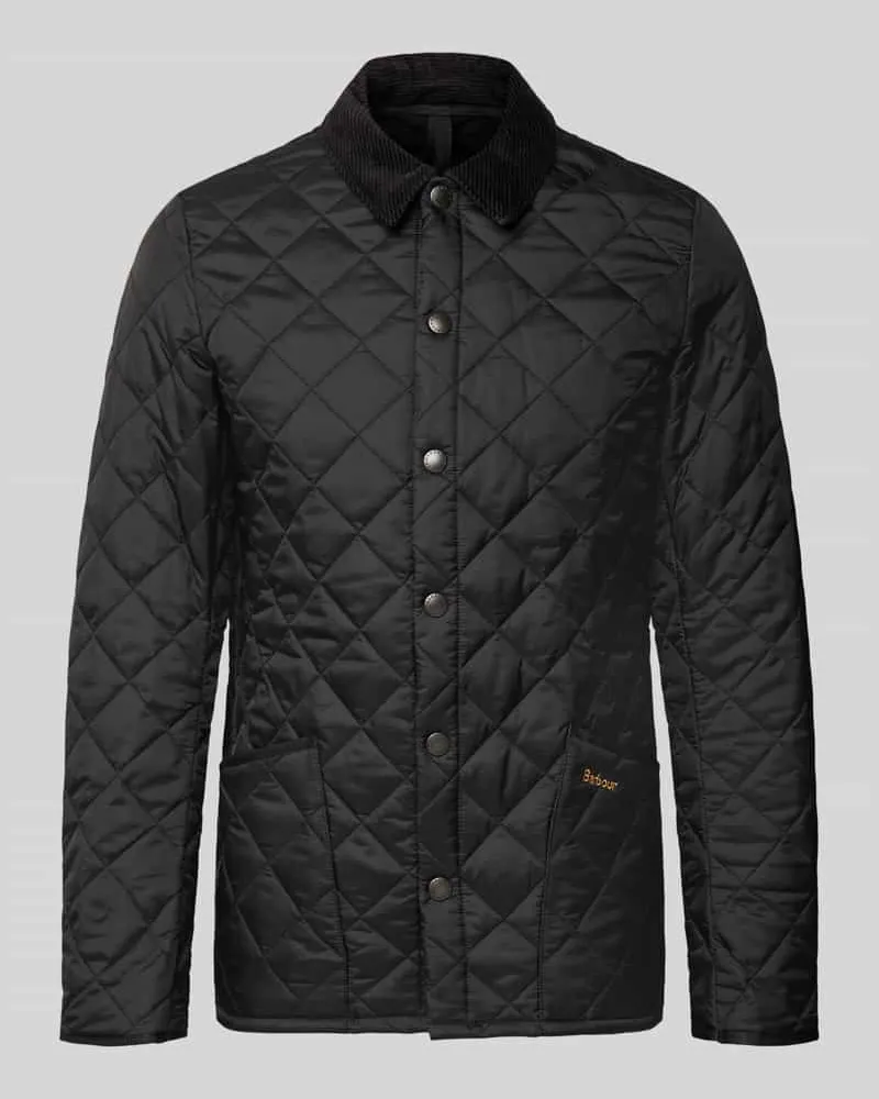 Barbour Steppjacke mit Umlegekragen Black